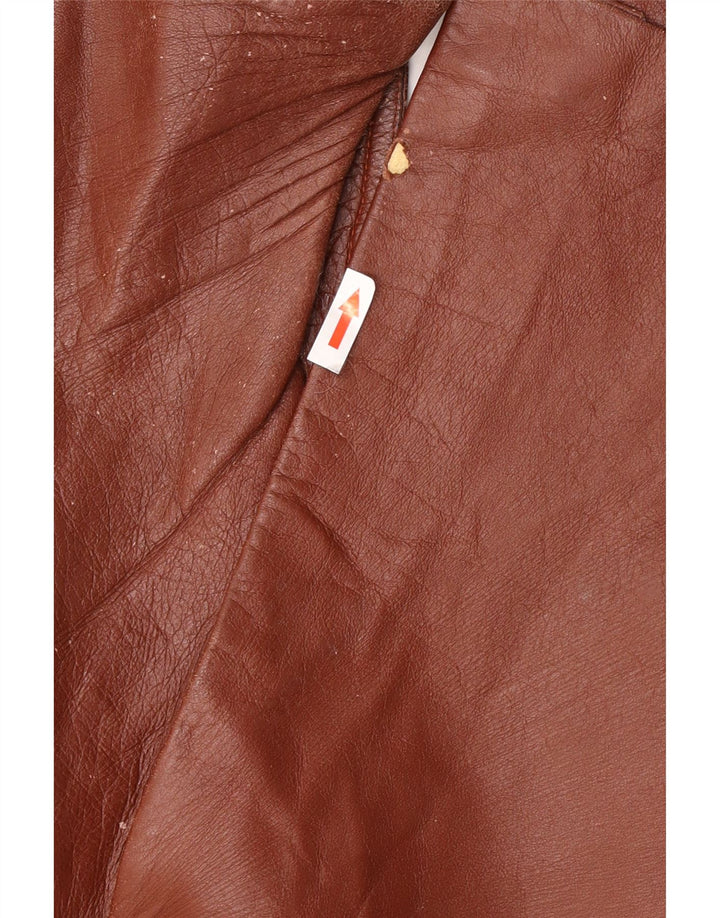 Vintage Herren Lederjacke UK 40 Großes braunes Leder