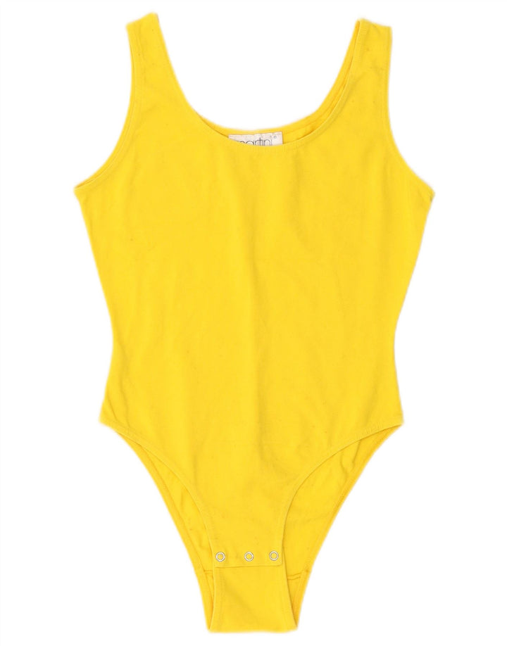Vintage Damen Body UK 6 XS Gelb