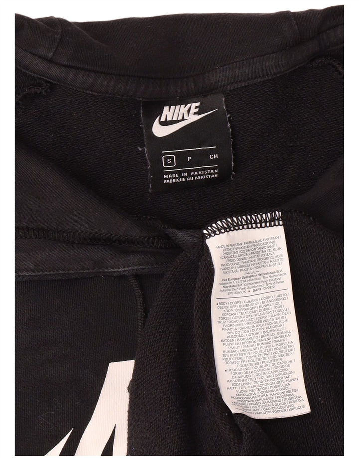 NIKE Damen-Pullover mit übergroßem grafischem Kapuzenpullover, Gr. 10, Größe S, Schwarz, Baumwolle