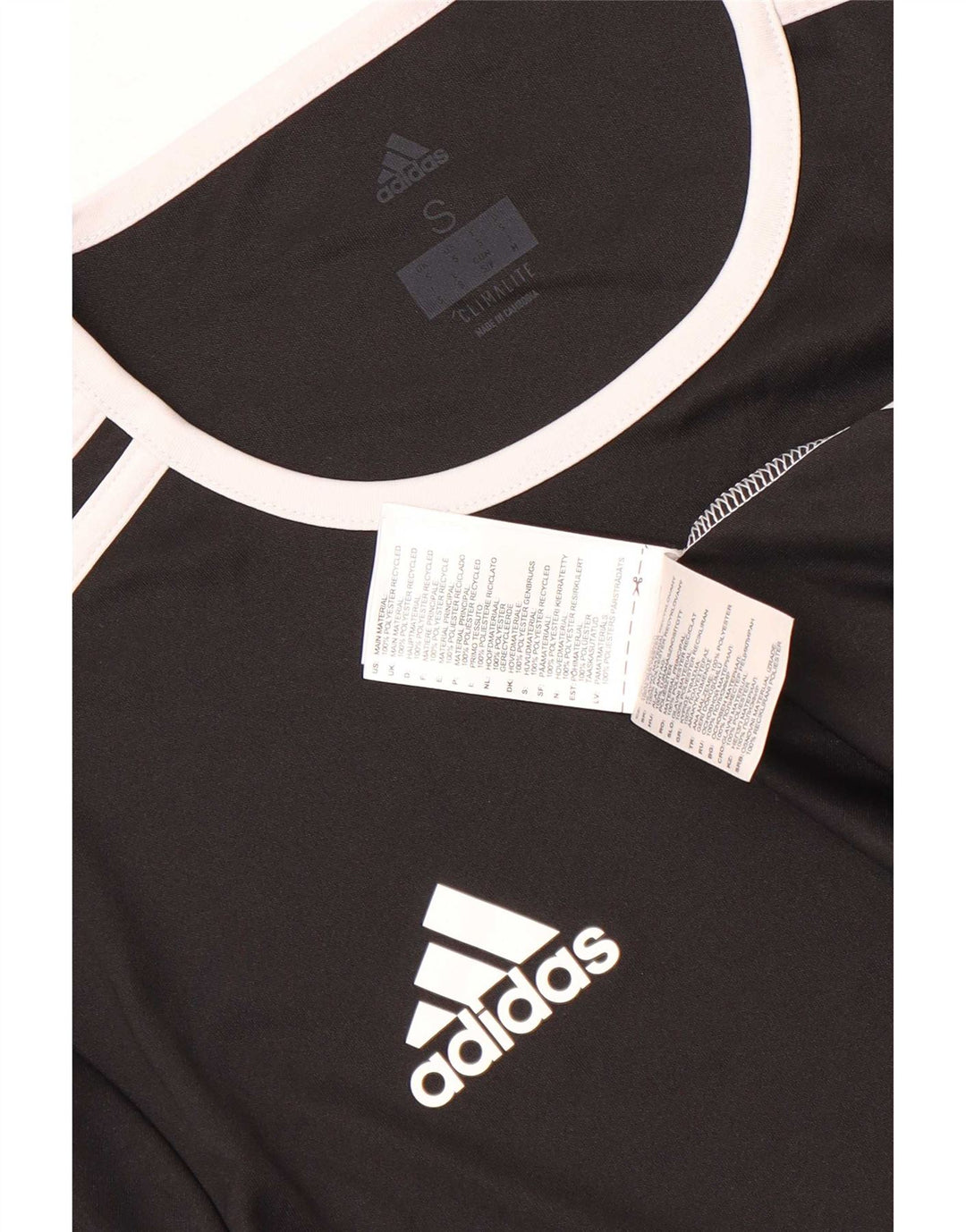 Adidas Herren Climalite T-Shirt Top Small Schwarz Colourblock Polyester