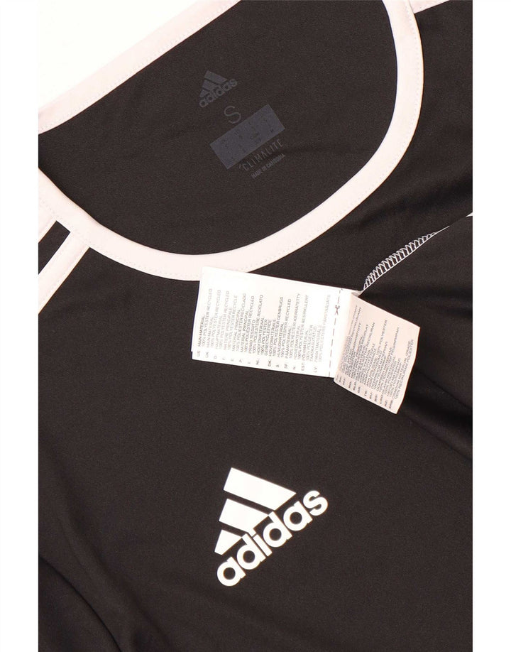 Adidas Herren Climalite T-Shirt Top Small Schwarz Colourblock Polyester