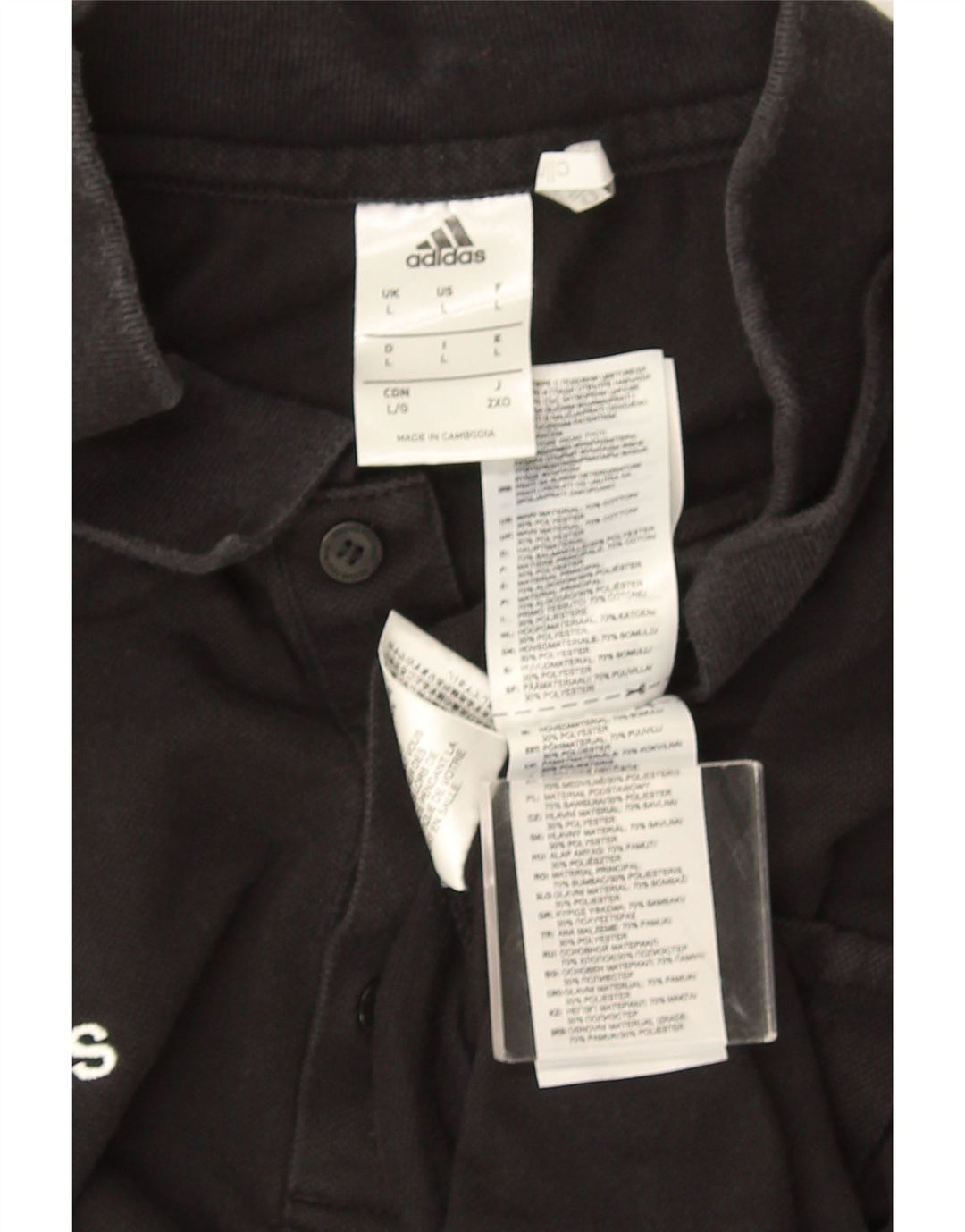Adidas Herren Climalite Poloshirt Große schwarze Baumwolle