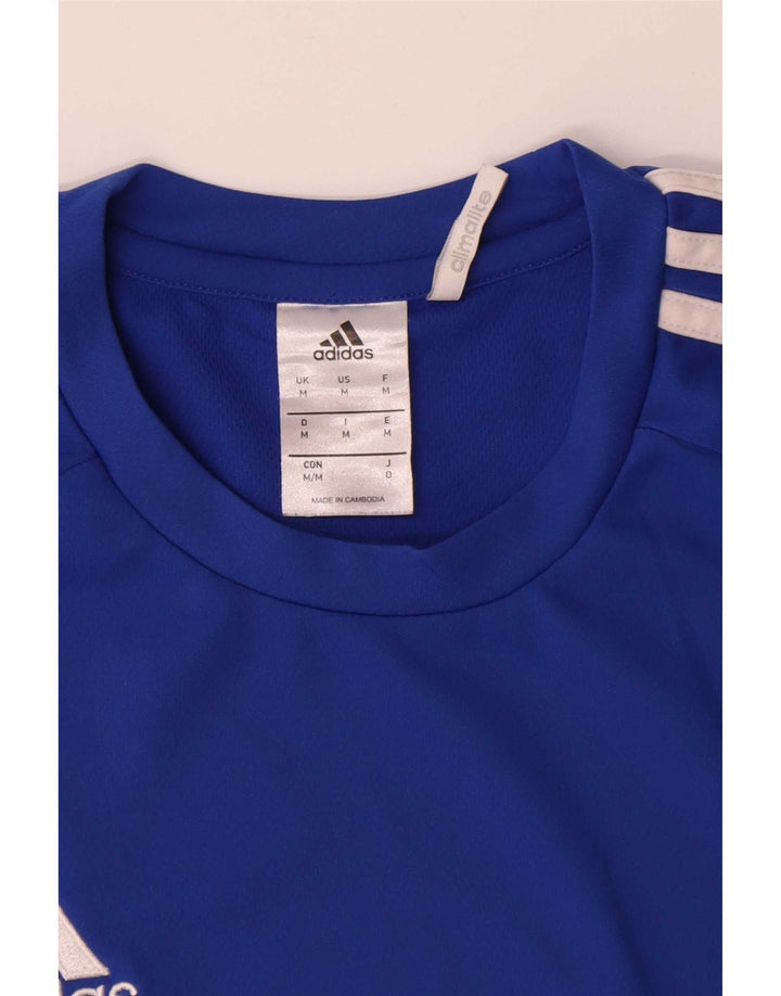 Adidas Herren Climalite T-Shirt Top Mittelblaues Polyester