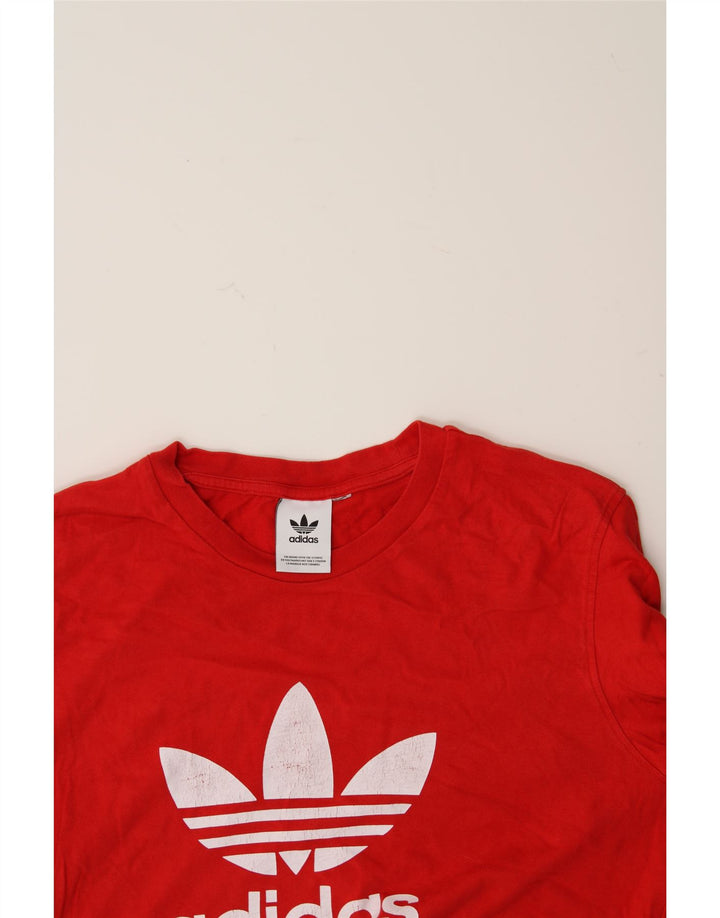 ADIDAS Mens Graphic T-Shirt Top Large Red Cotton Vintage Adidas and Second-Hand Adidas from Messina Hembry 