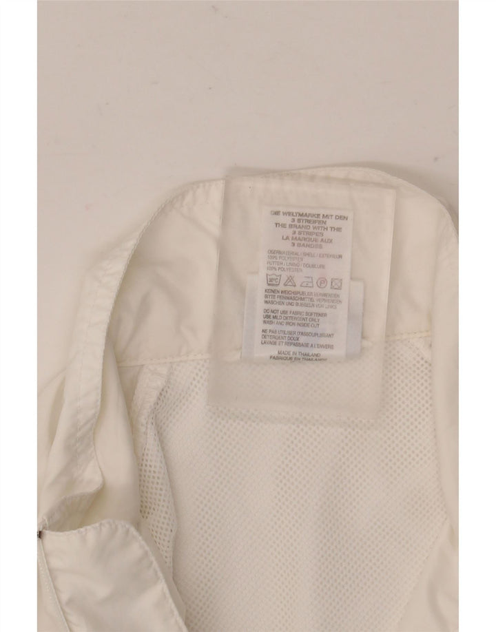 Adidas Herren-Trainingsanzug-Oberteil, Jacke, Größe S, Weiß, Polyester
