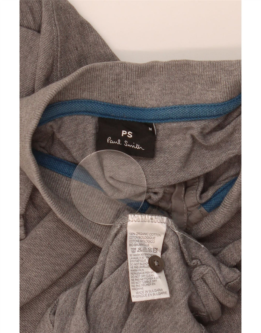 PAUL SMITH Herren-Poloshirt aus mittelgrauer Baumwolle