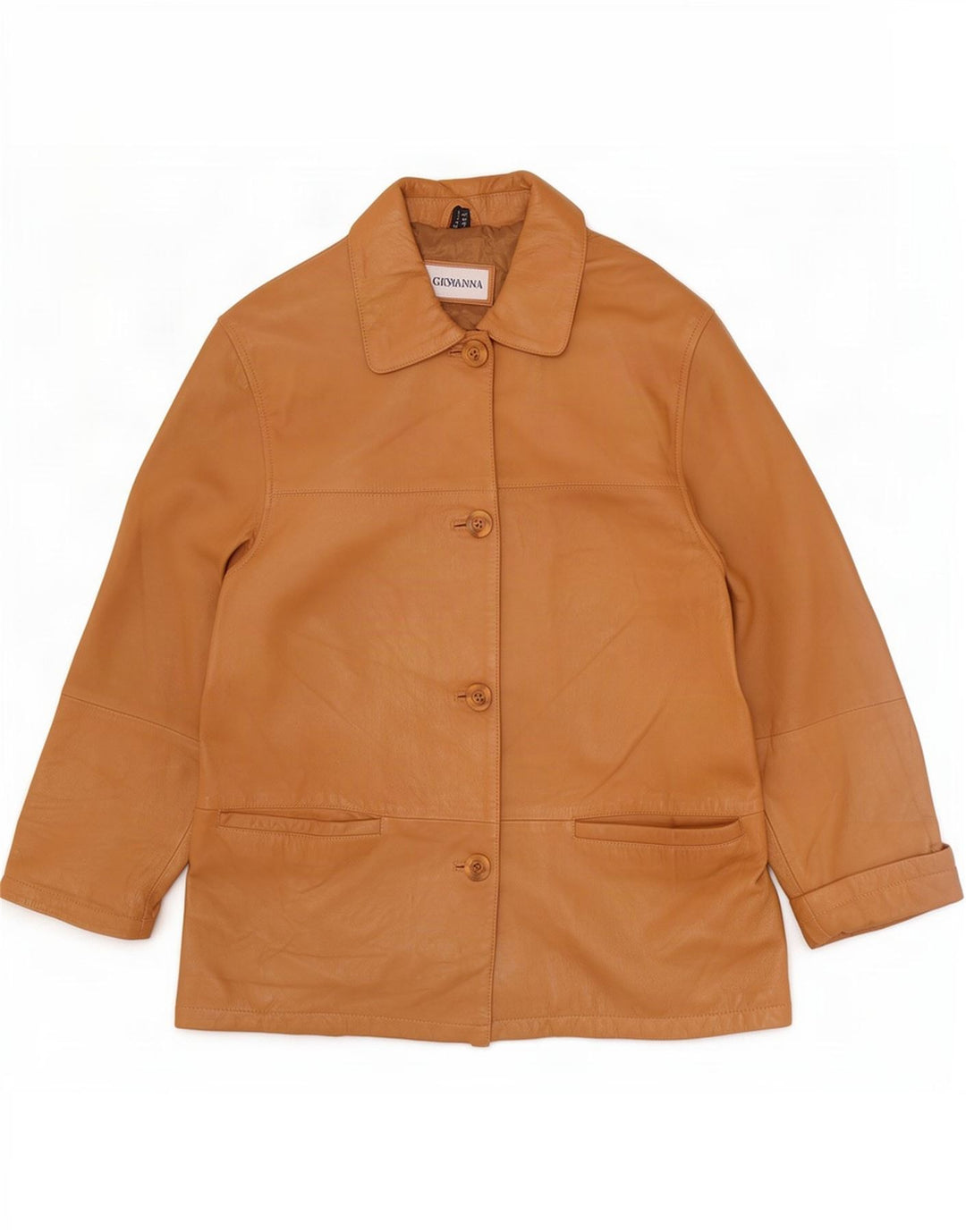 Damen Lederjacke UK 14 Large Beige