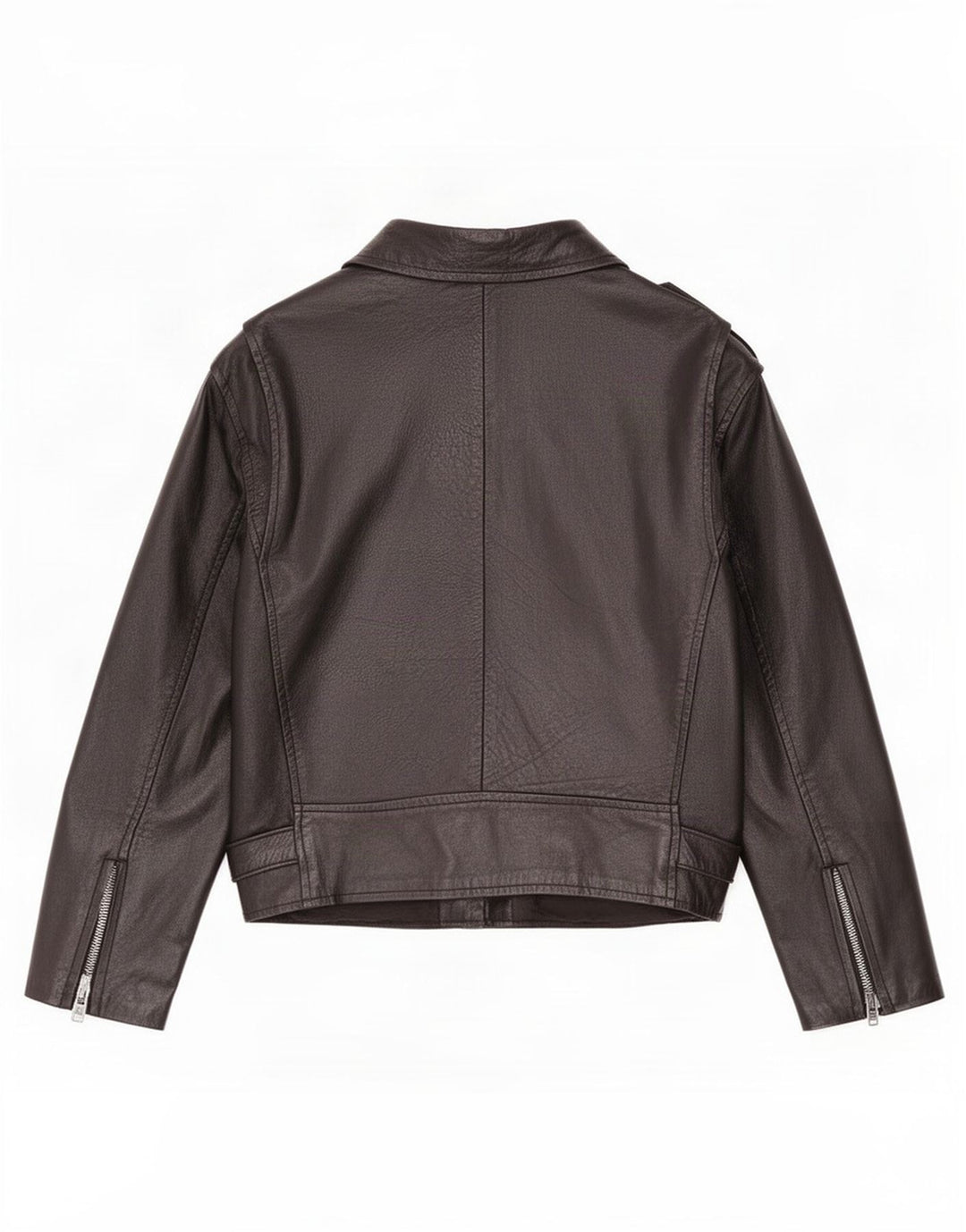 Vintage Damen Leder Bikerjacke UK 12 Medium Schwarz