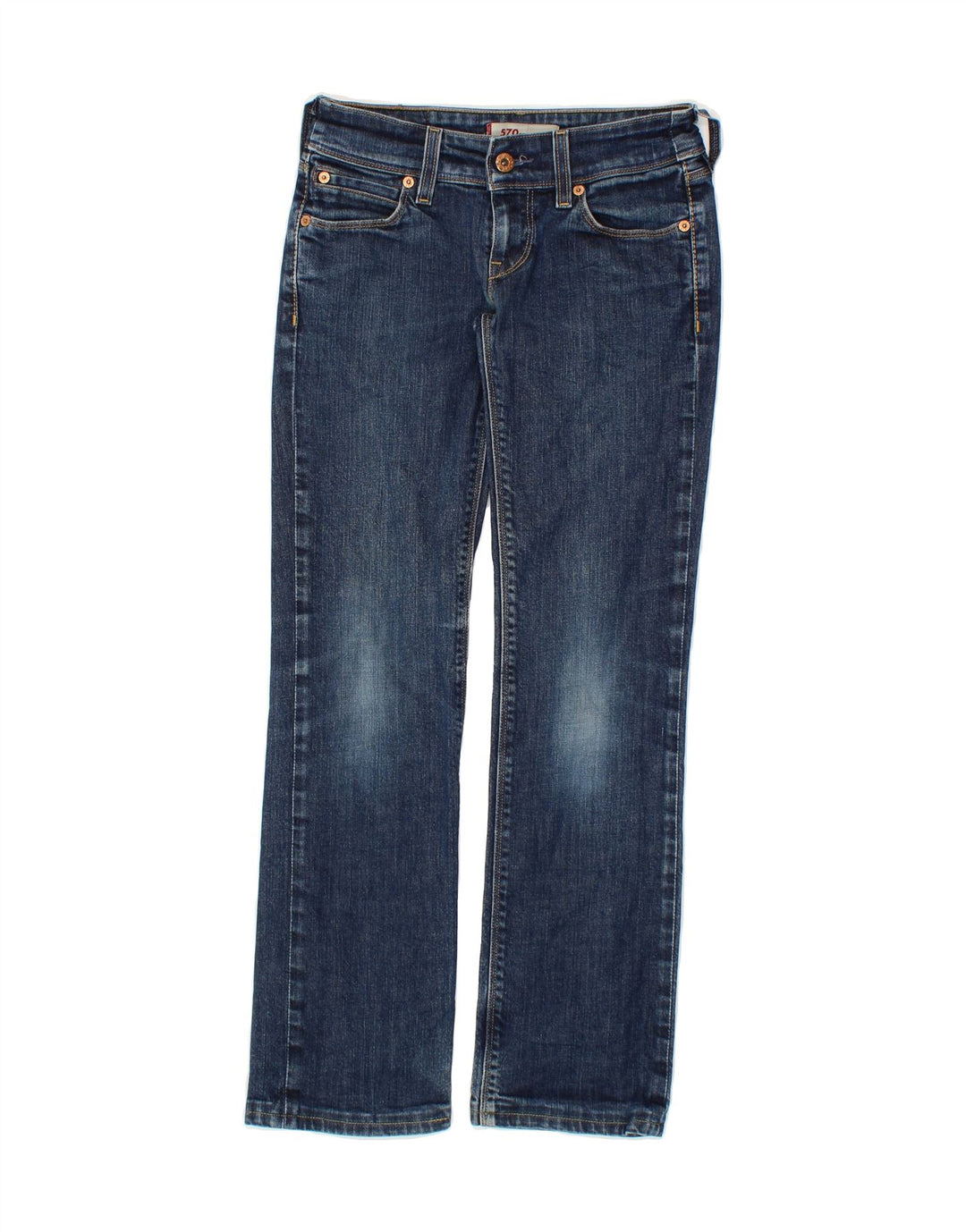 LEVI'S Womens 570 Tapered Jeans W26 L29 Blue Cotton Vintage Levi's and Second-Hand Levi's from Messina Hembry 