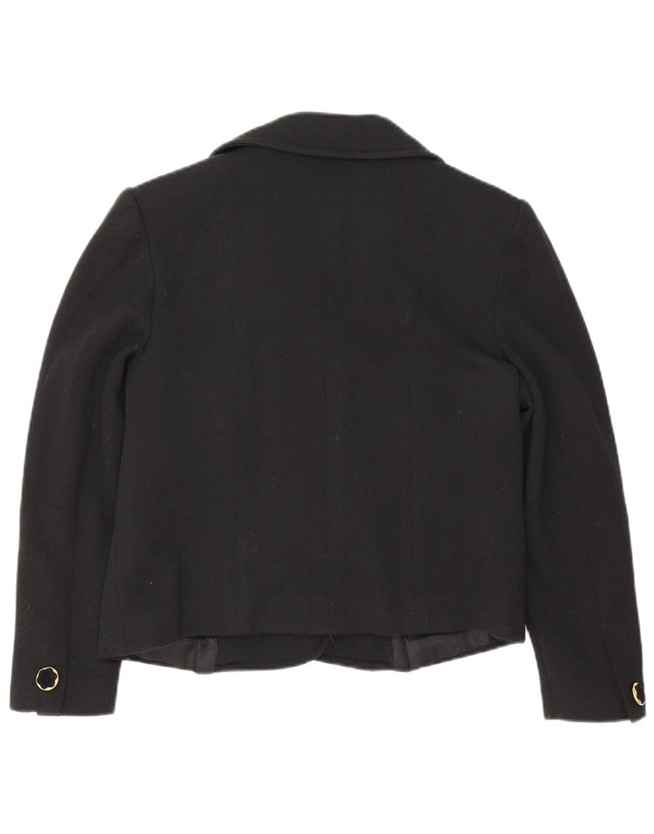 Pierre Cardin Damen-Blazerjacke mit 4 Knöpfen, IT 46, große schwarze Wolle