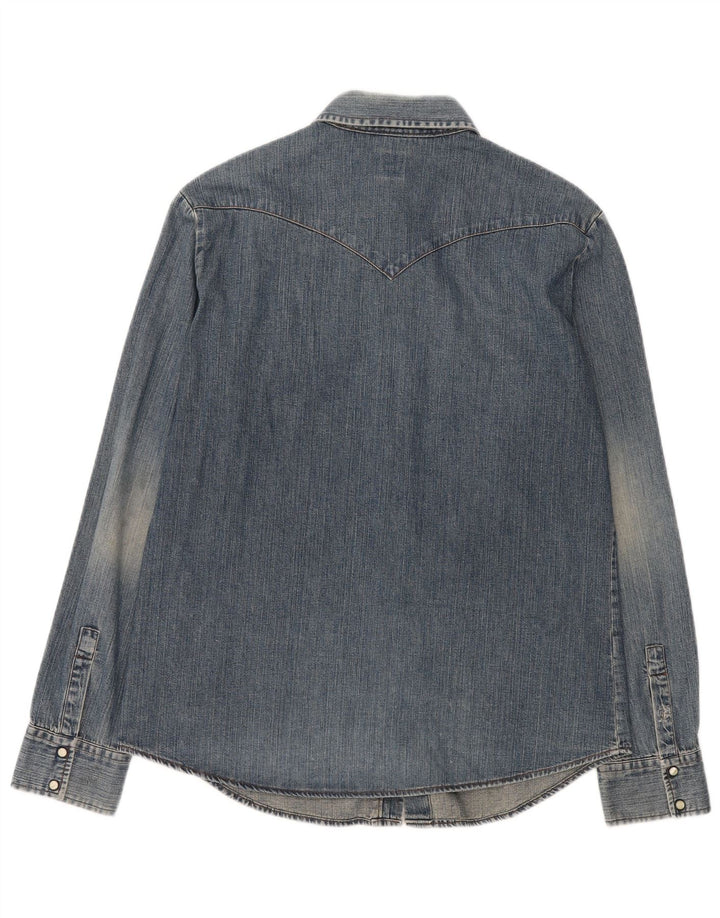 Energie Herren-Jeanshemd, groß, aus blauer Baumwolle