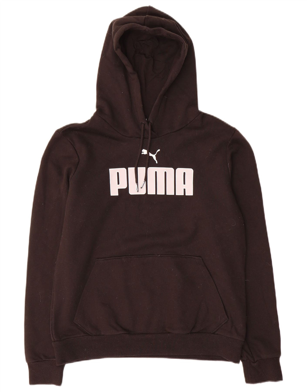 Puma Damen Graphic Hoodie Pullover UK 14 Medium Schwarz