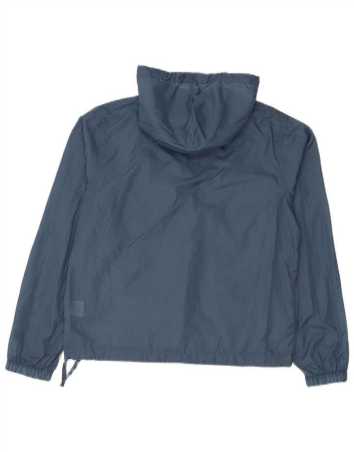 Kickers Jungen-Anorakjacke mit grafischer Kapuze, 11–12 Jahre, blaues Nylon