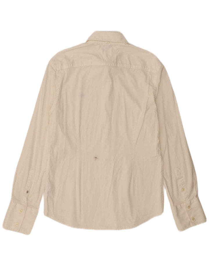 Tommy Hilfiger Herren-Slim-Fit-Hemd, groß, aus weißer Baumwolle
