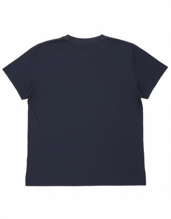 Tommy Hilfiger Damen Grafik-T-Shirt-Oberteil UK 18 XL Marineblau Baumwolle