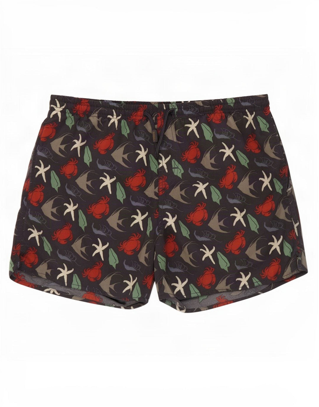 Scout Herren-Badeshorts mit abstraktem Muster, mittelgroß, marineblau, Polyamid