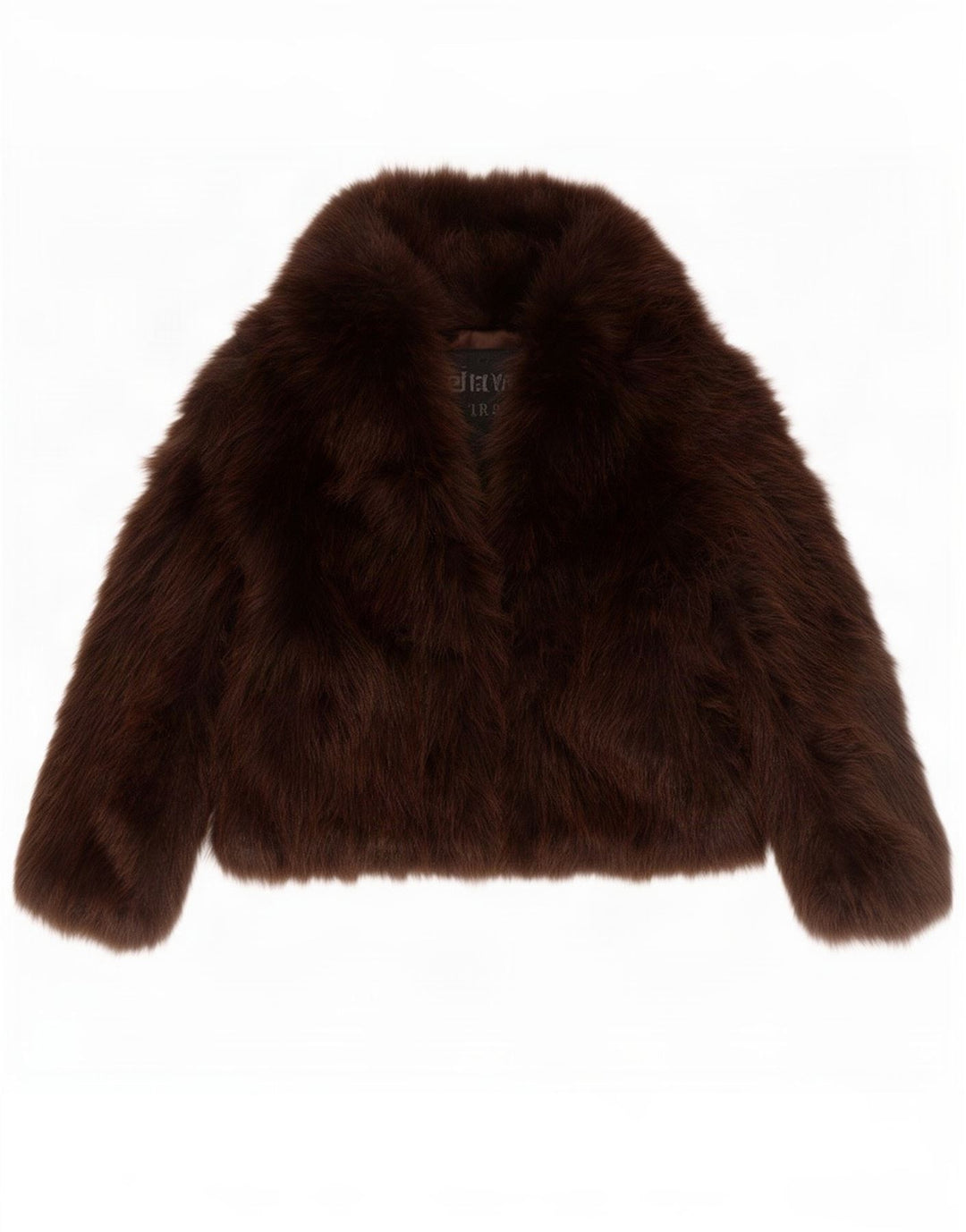 Zara Damen Übergroße Kunstpelzjacke UK 14 Mittelbraunes Polyester