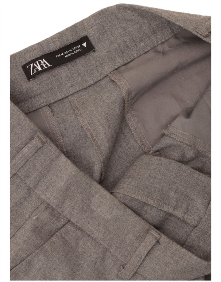 Zara Damen-Chinohose mit weitem Bein, mittelgroß, W30, L30, Grau