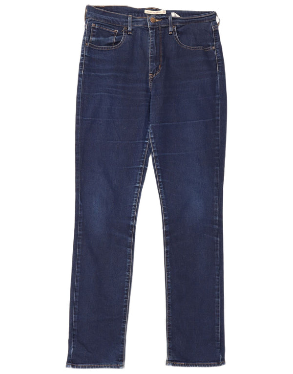 Levi's Damen 724 High Rise Straight Jeans W30 L30 marineblaue Baumwolle