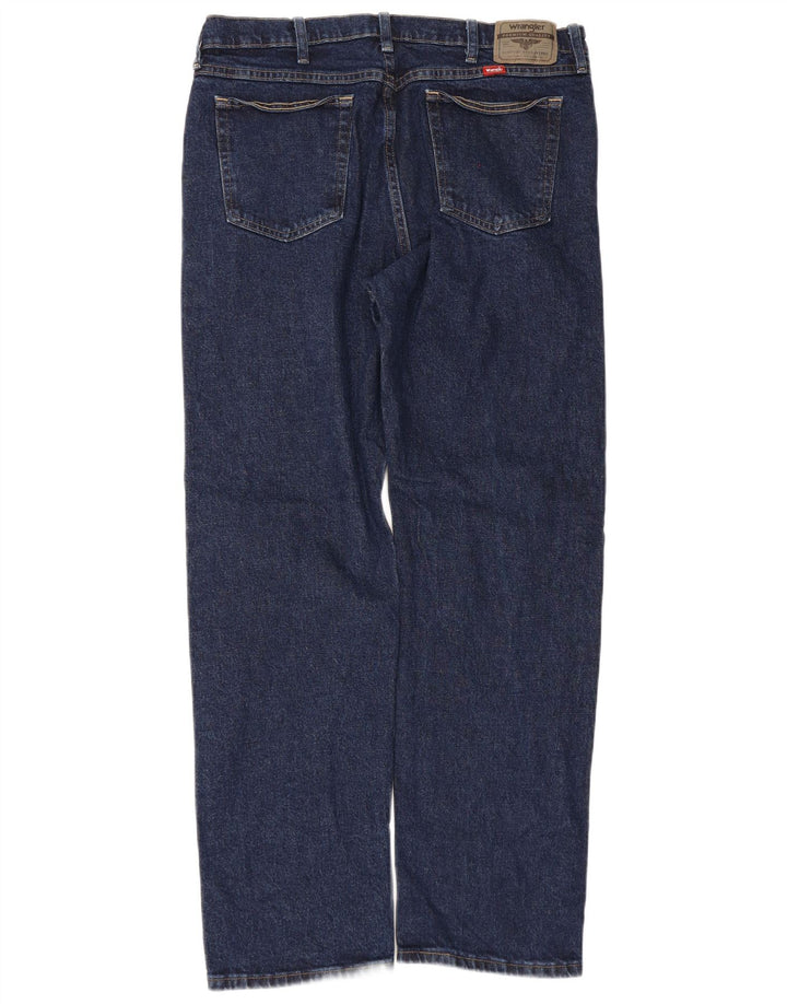 Wrangler Herren Straight Jeans W36 L32 Marineblaue Baumwolle