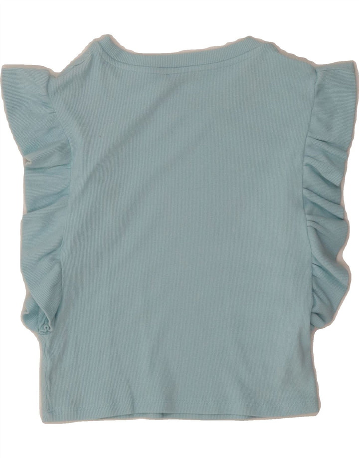 ZARA Womens Blouse Top UK 10 Small Blue Vintage Zara and Second-Hand Zara from Messina Hembry 