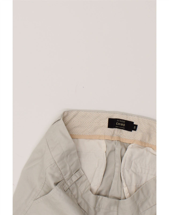 J. CREW Womens Chino Shorts US 10 Large W32  Grey Cotton Vintage J. Crew and Second-Hand J. Crew from Messina Hembry 