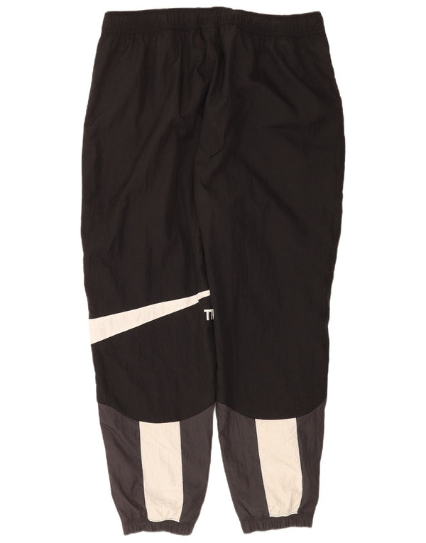 Nike Herren-Trainingshose mit Grafik, Jogginghose, 2XL, schwarzes Colourblock-Nylon