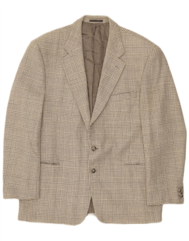Vintage Herren 2-Knopf-Blazerjacke UK 40 Großer grauer Hahnentritt