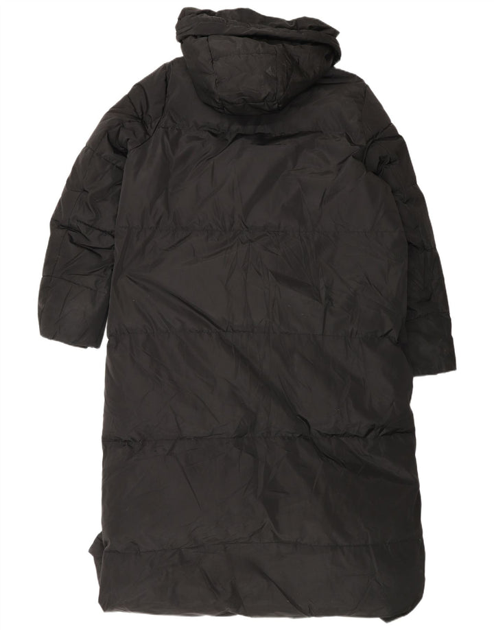 Zara Damen Kapuzenmantel, gepolstert, UK 16, Größe L, Schwarz, Polyester