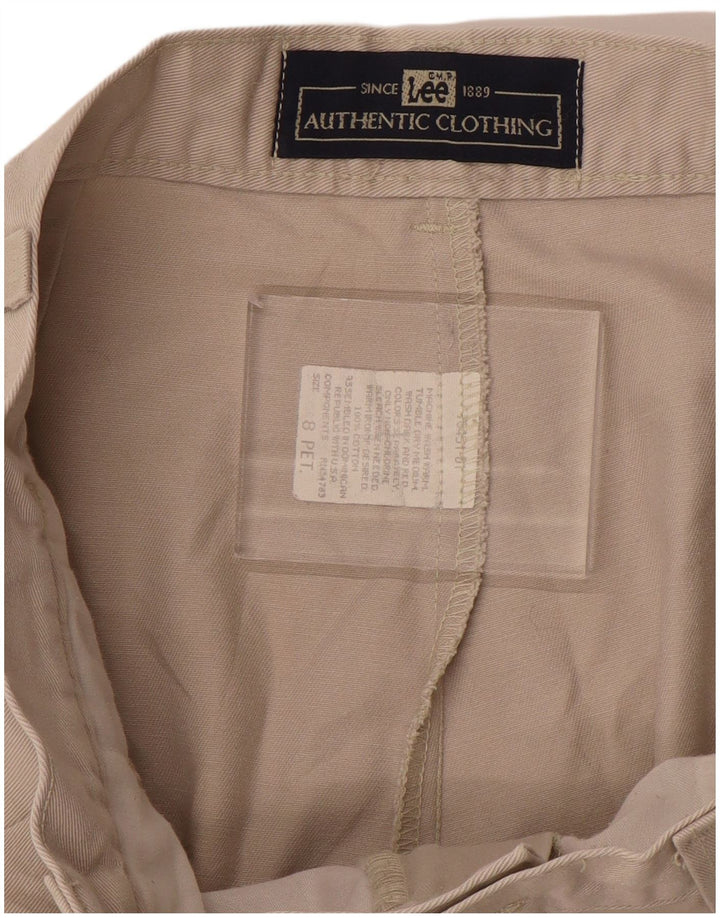 Lee Damen Tapered Chino-Hose US 8 Medium W28 L28 Beige Baumwolle