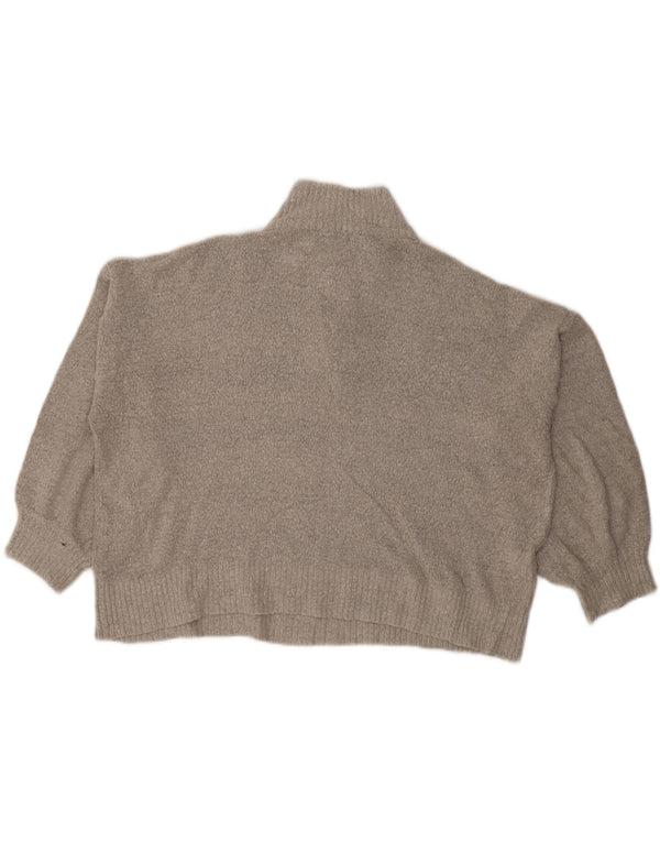 French Connection Damen Crop Zip Neck Pullover Pullover UK 18 XL Grau