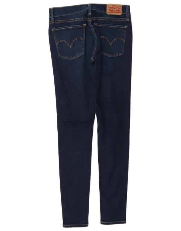 Levi's Damen 710 Super Skinny Jeans W25 L28 Marineblaue Baumwolle