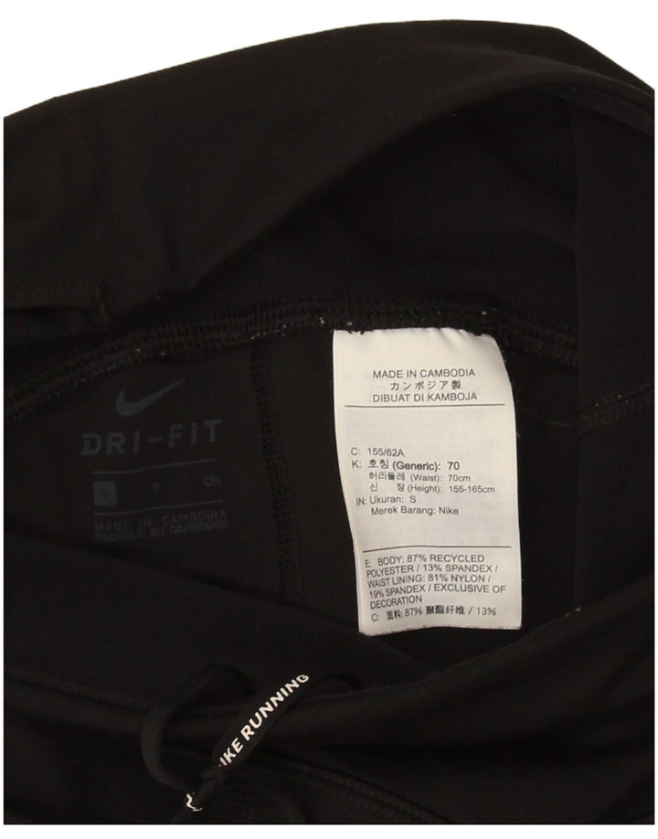Nike Damen Dri Fit Leggings UK 8 Small Schwarz Polyester