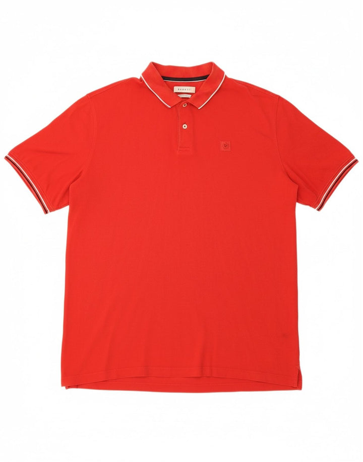 BUGATTI Mens Polo Shirt 4XL Red Cotton