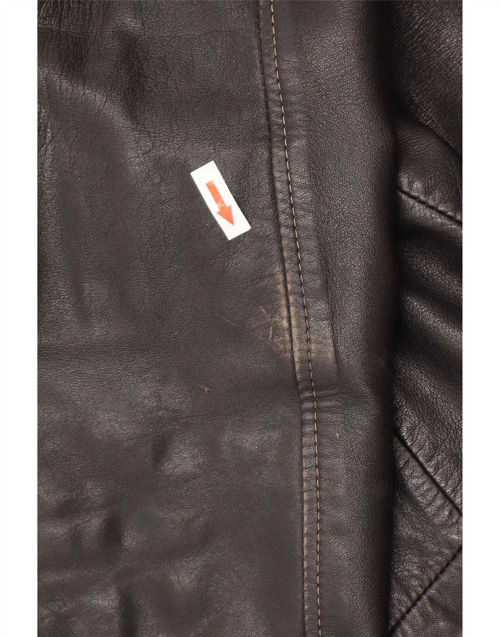 Vintage Herren Lederjacke UK 40 Large Schwarz