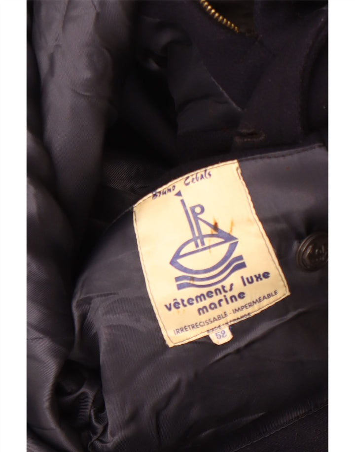 Vintage Herren Pea Coat IT 52 XL Marineblau