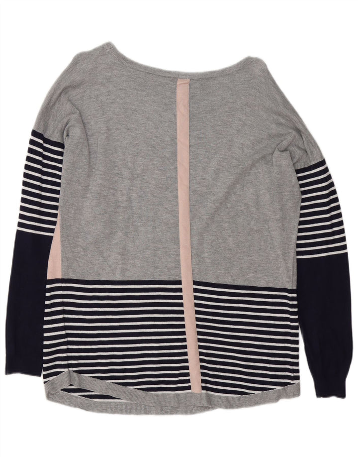 Oasis Damen-Pullover mit U-Boot-Ausschnitt, Gr. 14, mittel, mehrfarbig, gestreift