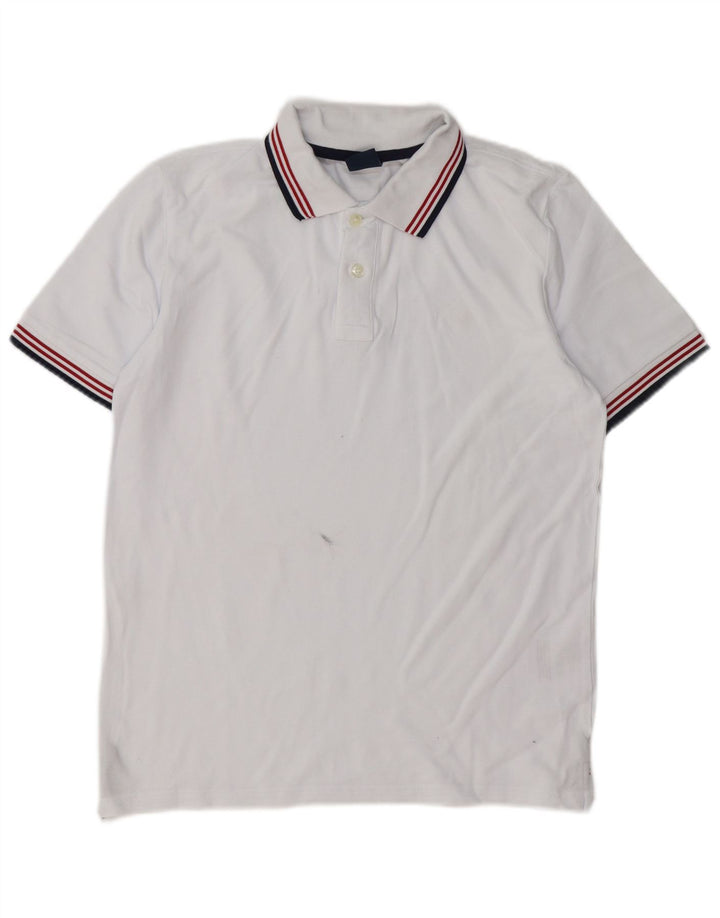 North Sails Herren-Poloshirt mit Grafik, Größe S, weiße Baumwolle