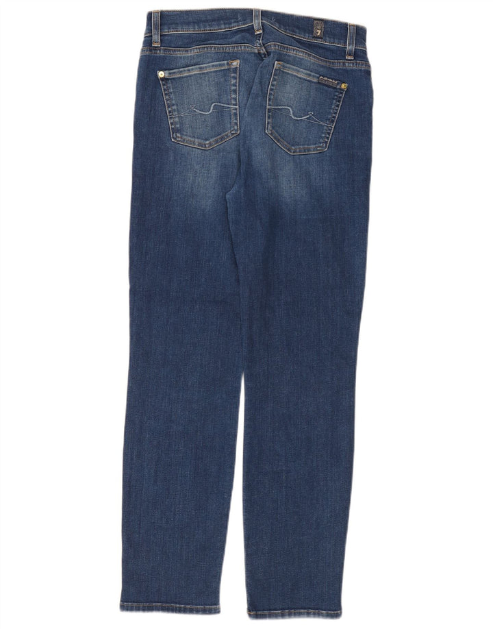7 FOR ALL MANKIND Damen Slim Jeans W26 L28 Blaue Baumwolle