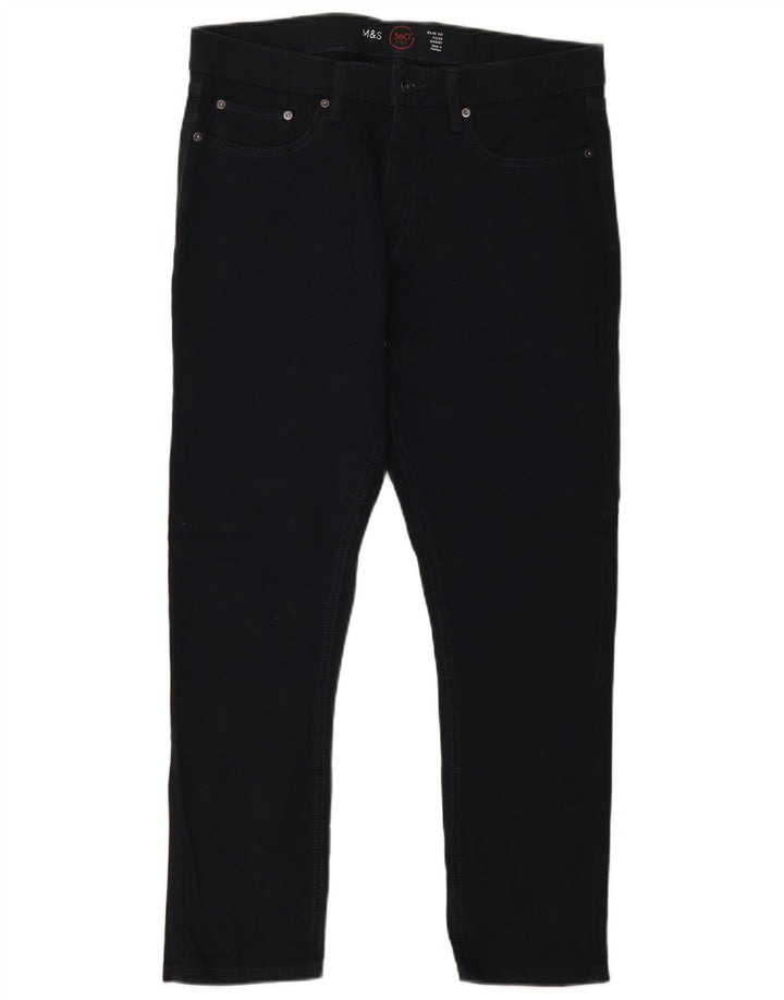 Marks & Spencer Herren Slim Jeans W32 L29 Marineblau Baumwolle