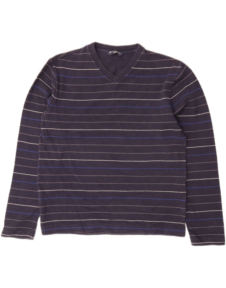 MARKS & SPENCER Herren-Pullover mit V-Ausschnitt, UK 38/40, mittleres Marineblau