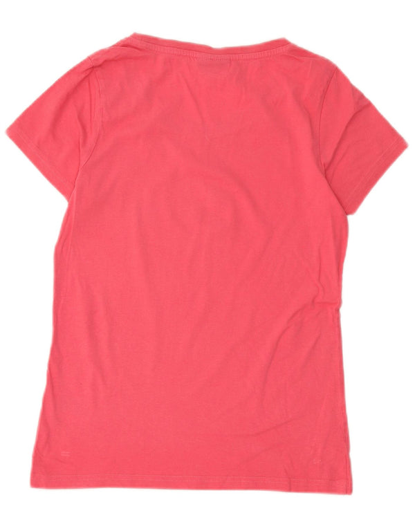 Kappa Womens Graphic T-Shirt Top UK 8 Small Pink Cotton