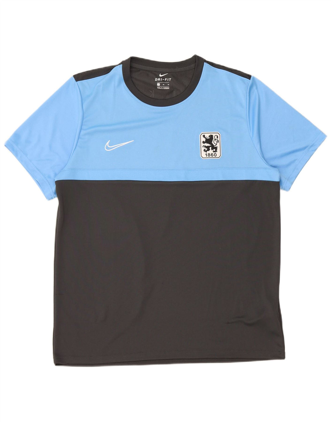 Nike Herren Munchen Graphic T-Shirt Top XL Graues Colourblock-Polyester