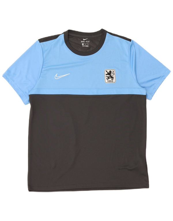 Nike Herren Munchen Graphic T-Shirt Top XL Graues Colourblock-Polyester