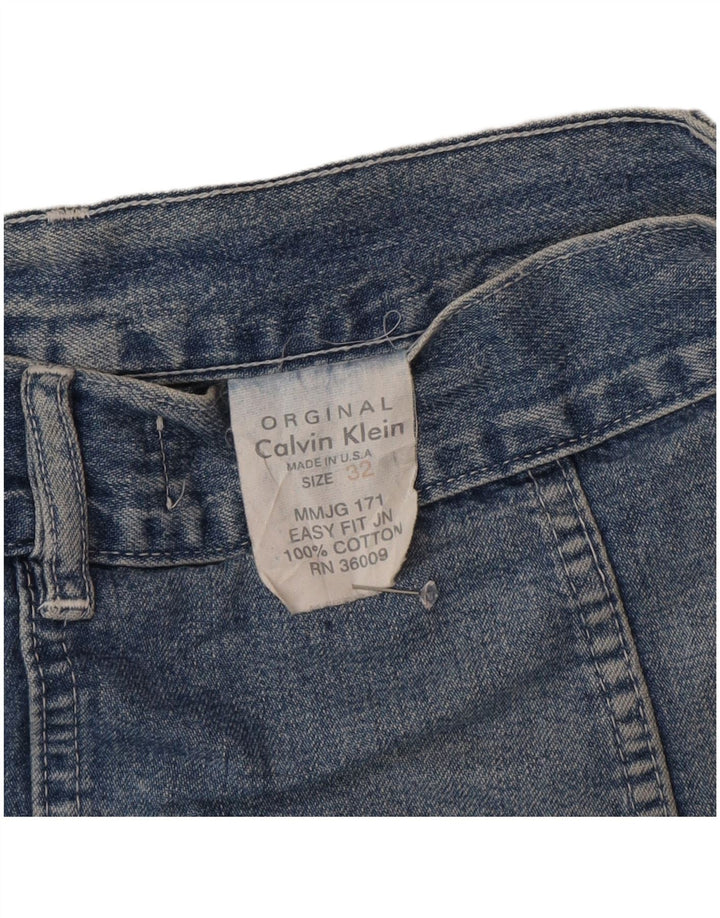 Calvin Klein Damen Jeansrock W32 Große blaue Baumwolle