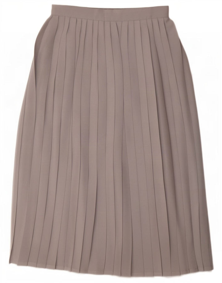 St Michael Damen-Faltenrock mit hoher Taille, UK 10, Größe S, W24, Grau, Polyester