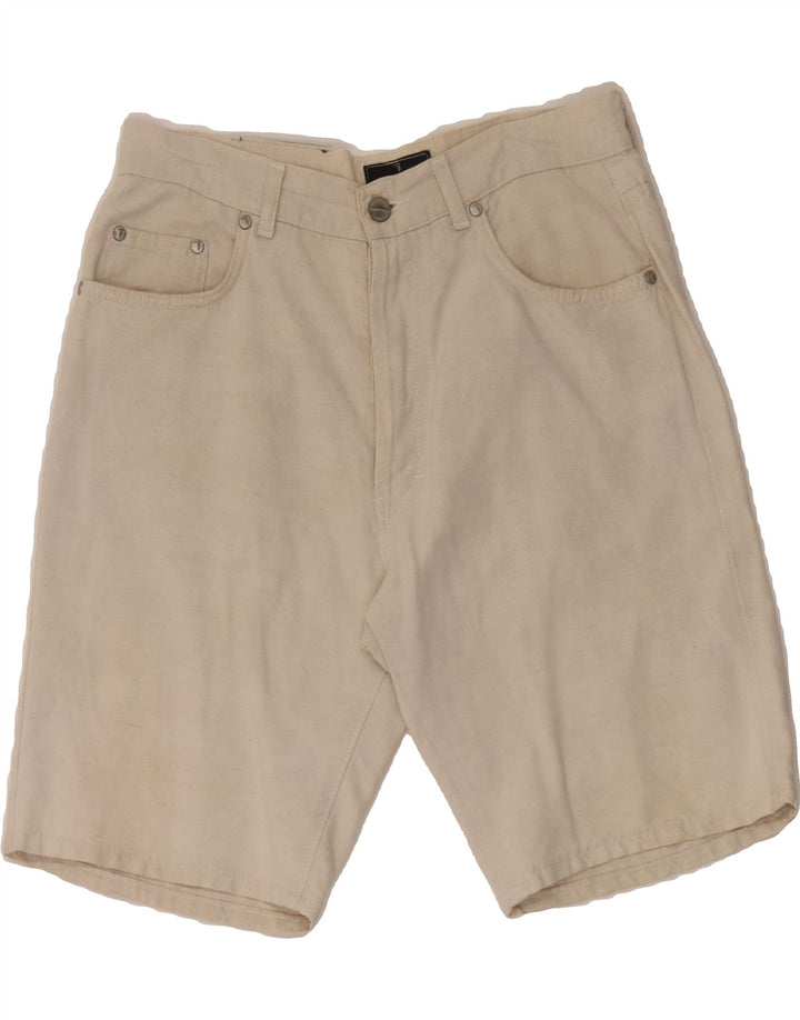 TRUSSARDI JEANS Mens Casual Shorts W30 Medium  Beige Cotton Vintage Trussardi Jeans and Second-Hand Trussardi Jeans from Messina Hembry 