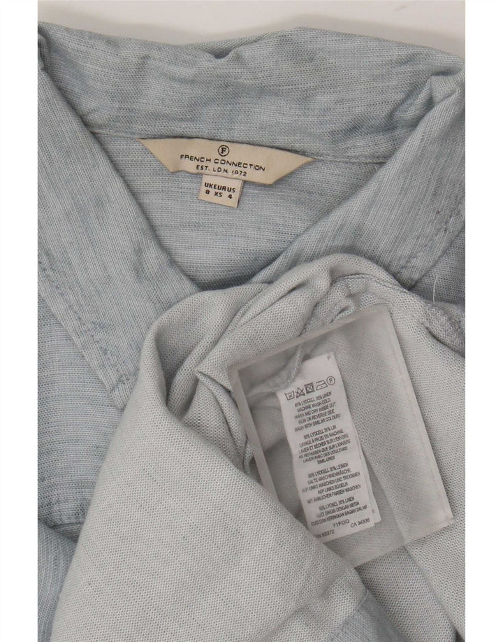 French Connection Damen-Hemdkleid, Größe S, Blau, Lyocell