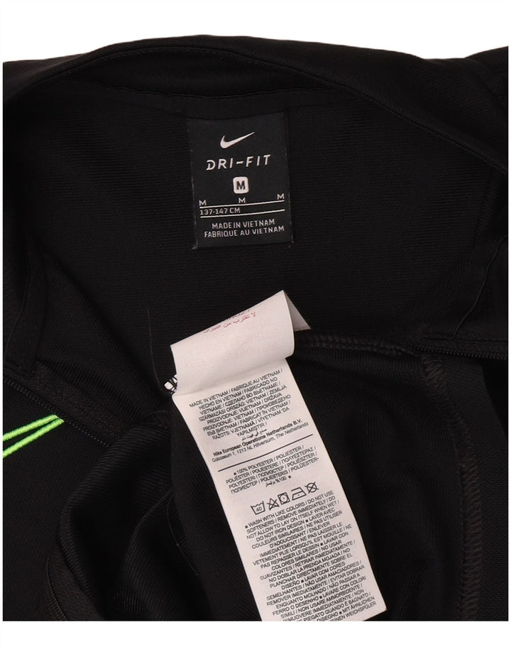 Nike Jungen-Trainingsanzug-Top-Jacke, 10–11 Jahre, mittelgroßes schwarzes Polyester