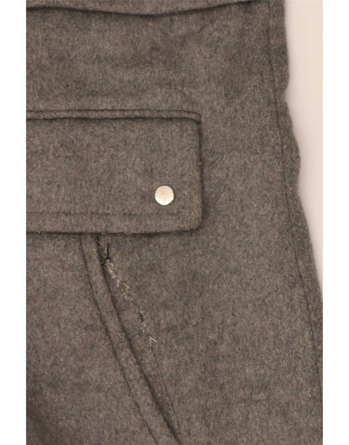Zara Damen Kapuzen-Dufflejacke UK 18 XL Grau Polyester